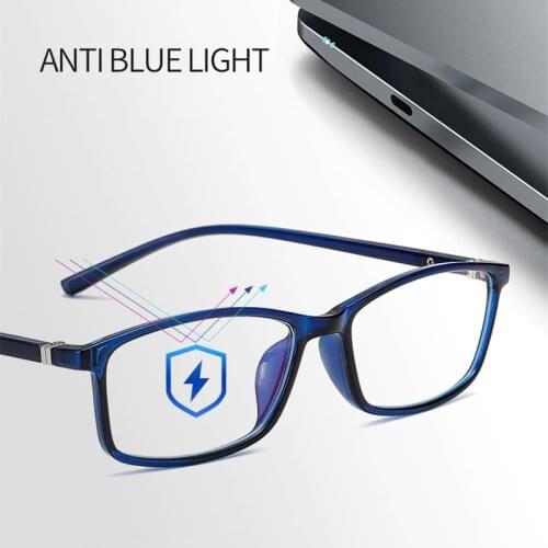 Seemfly Men Women 0 -1 -1.5 -2.0 -2.5 -3.0 -3.5 -4.0 Finished Myopia Glasses Anti Blue Light Goggle Square Myopic Eyewear Frame