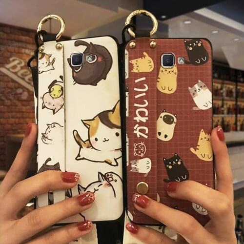 Durable Wristband Phone Case For Samsung Galaxy J5 Prime/ON5 2016/G570F Soft Case Dirt-resistant