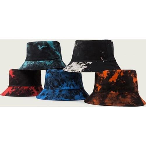 Fisherman Hat Tie-Dye Sun Protection Cotton Bucket Hat Hip Hop Creative Hat Sunscreen Female Sunhat For Men Women шляпа женская