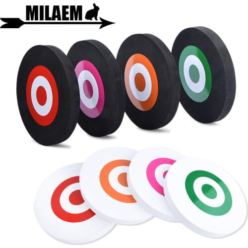 Archery Arrow Target 25cm Round EVA Foam Target with 8pcs Target Paper Hunting Carbon Arrows Fiberglass Arrows Practice Game