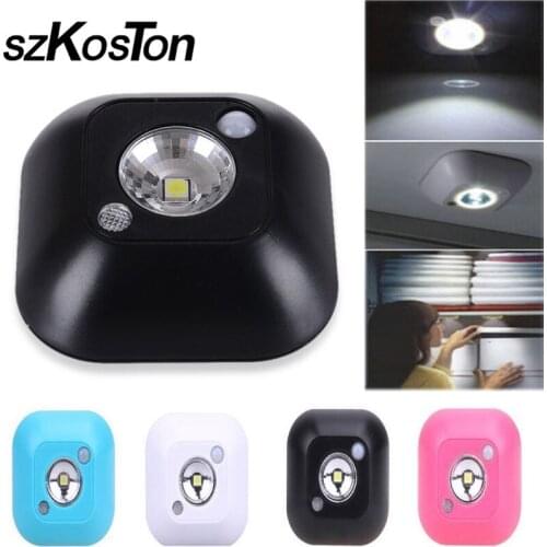 LED Night Light PIR Infrared Motion Sensor Lamp Strong Magnet Cabinet Stairs Light Battery Operated Night Lamp