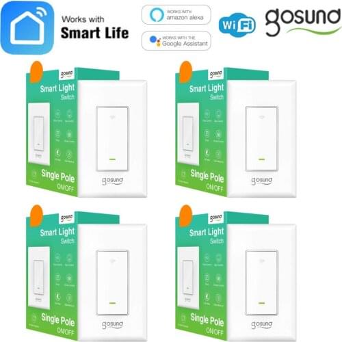 Gosund Smart Timing Switch 120mm US Smart WiFi Light Switch Works With Alexa Google Home Smart Life/Gosund App Remote Control