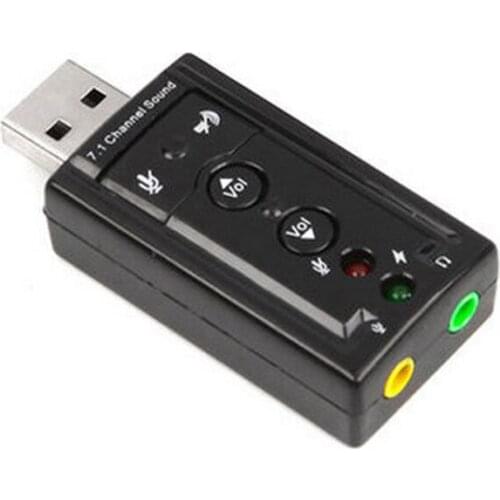 USB 7.1 External Sound Card USB to Jack 3.5mm Headphone Audio Adapter Micphone Sound Card For Mac Win Compter Android Linux