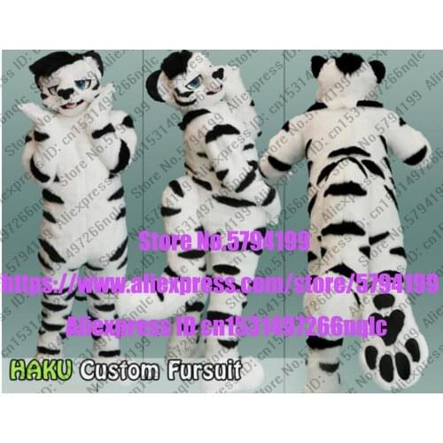 Customized Available REAL PHOTO WHITE CAT full sets husky dog Suit fursuit BJ007 Costume fox Party Fancy Dress Carnival Gift