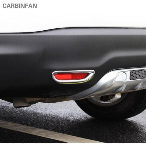 Rear Fog lamp decorative frame Trim Rear foglight Sequins Panel cover Fog Light stickers for Nissan Qashqai 2016-2017 P350