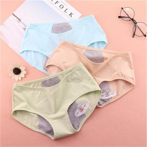 Womens bottoms, cotton menstrual briefs T1002
