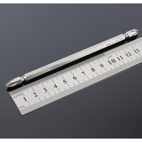 1pcs 1/4" 150mm Long Hex Shank Anti Slip Electric Phillips Screwdriver Bits Set Dual Ended Magnetic Electric Screwdriver Bit