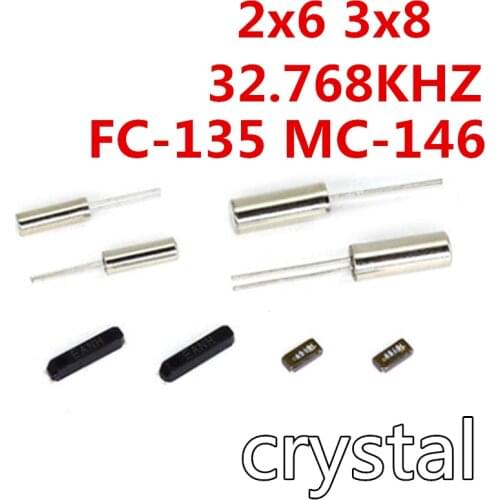 10pcs 32.768KHz 32768Hz 3x8 Crystal Oscillator 3*8mm 2*6 2x6mm quartz crystal unit