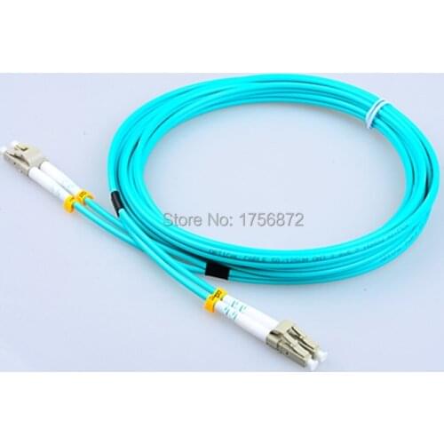 15Meters LC to LC Fiber Optic Cable 10G MultiMode Duplex Patch Cord OM3 50/125