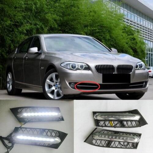 2pcs LED DRL car accessories fog 535i 550i daytime running light Car bumper headlamp For BMW GT headlight 2010~2013