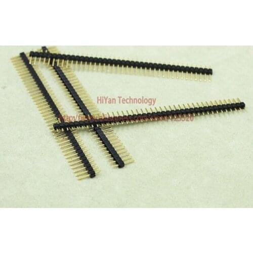20pcs/lot) 1*40Pin Single Row Male Gold-Plated Pin Header Strip Connector Pitch:2.54MM(0.1inch)