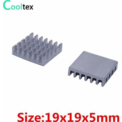 500pcs/lot) 19x19x5mm Aluminum heat sink Extruded radiator for Electronic IC chip cooler cooling
