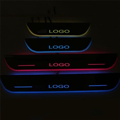 CAR LED DOOR SILL CAR PLATE FOR KIA Sorento 2014-2016 dynamic moving led light car threshold door sill