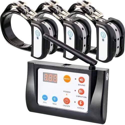 Wireless Rechargeable Electric Dog Fence Waterproof Collars for 3 dogs bnf