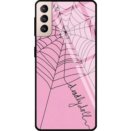 Spider Web Jesse Jo Stark Tempered Glass Cover For Samsung Galaxy S21 Ultra S20 FE S8 S9 S10 Plus Note 10 20 Case