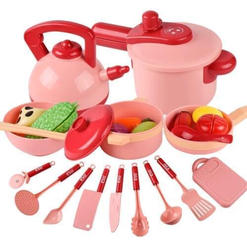 Children Kitchen Toys Miniature Cooking Utensils Set Simulation Food Cookware Pot Pan Pretend Play House Toy Kids Gift