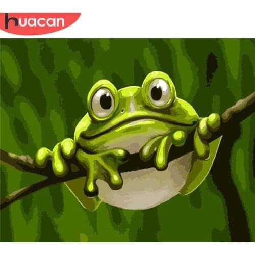 HUACAN Paint By Number Frog Hand Painted Painting Art Drawing On Canvas Gift DIY Pictures By Numbers Animal Kits Home Decor