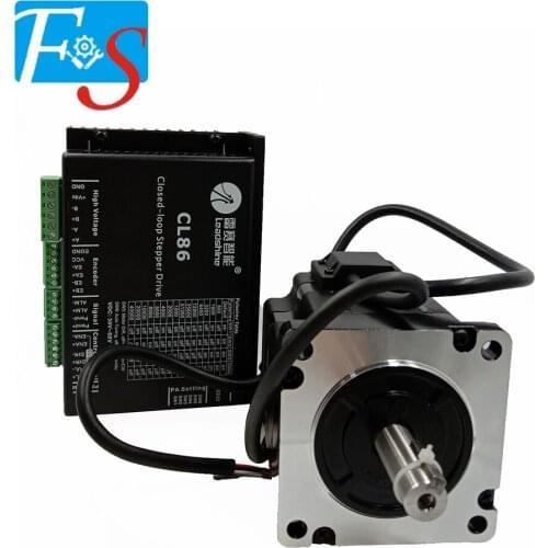 Leadshine NEMA 34 2 phase 4.5N.m closed loop stepper motor 86CME45 + CL86 losed Loop Servo Driver For CNC controller kit