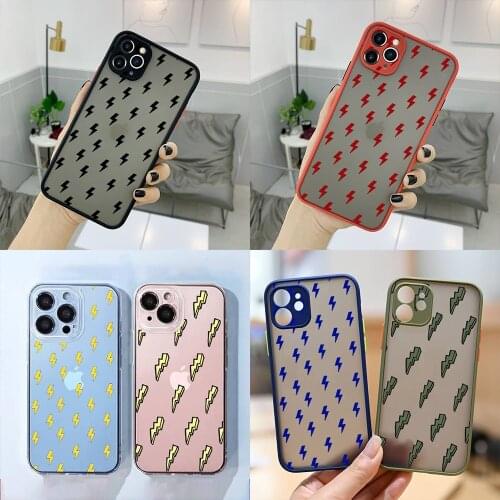 Cute lightning Phone Case Transparent soft For iphone 5 5s 5c se 6 6s 7 8 11 12 plus mini x xs xr pro max