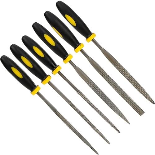 DIYWORK Mini Metal File Assorted Rasp Diamond Needle File set Repair Tool Hand File Tool Jewelry Wood Grinding 6pcs