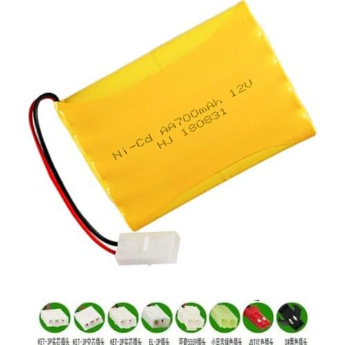 12v 700mah NICD Battery Ni-CD AA 12v battery pack For Rc toy Car Boat Tanks Trains Gun spare parts 1pcs to 5pcs