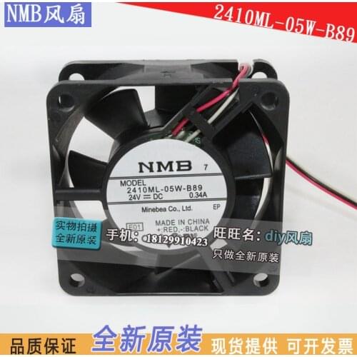 NEW NMB-MAT Minebea 2410ML-05W-B89 6025 24V 0.34A Frequency converter cooling fan