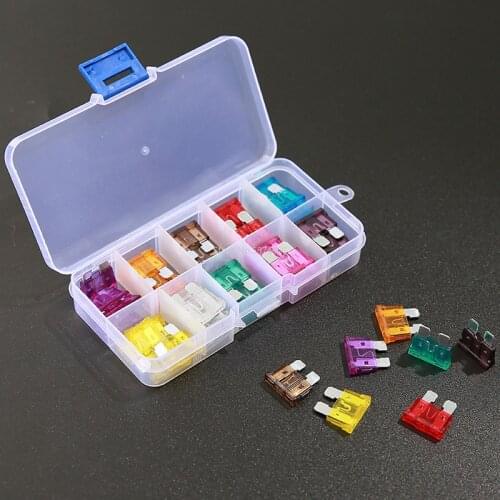 100PCS 50PCS Car Fuses 2A 3A 5A 7.5A 10A 15A 20A 25A 30A 35A Amp With Box Clip Assortment Auto Blade Type Fuse Set Truck