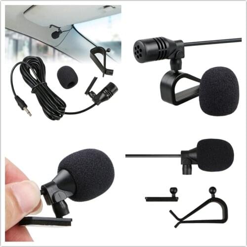1PC 3m Long Professionals Car Audio Microphone 3.5mm Clip Jack Plug Mic Stereo Mini Wired External Microphone For Auto DVD Radio