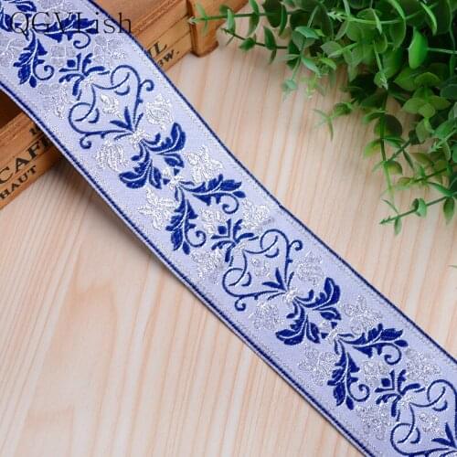 QGVLish 20M/lot 6cm Wide Jacquard Lace Ribbon Belt Curtain Lace Trims Webbing DIY Valance Sofa Cushion Decor Curtain Accessories