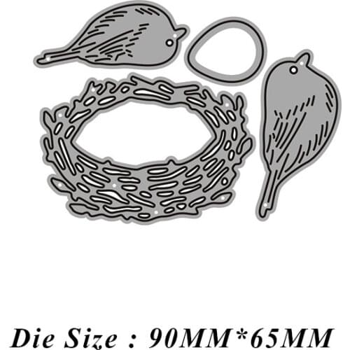Birds Nest Frame New Metal Cutting Dies for 2021 Scrapbooking Edge No Stamps Stencil Cuts Crafts Decoration Molds Cutter Paper