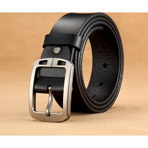 Genuine Leather For Mens High Quality Buckle Jeans Cowskin Casual Belts Business Cowboy Waistband Male Fashion Designer 2021New