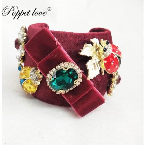 Rose Wine red flannel Bracelet Bow handmade Opening Bangle bridal wedding Bangles