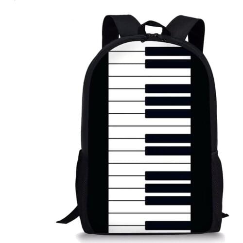 Piano Music Pattern Students School Bag for Girls Teenagers Backpack Travel Package Shopping Shoulder Bag Women Mochila