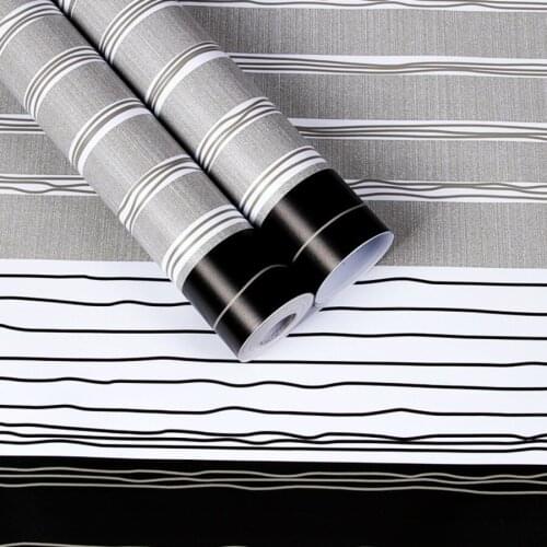 Modern Wallpaper Living Room Bedroom Striped Self Adhesive Furniture Renovation 3D Wall Stickers PVC Papel De Parede Peel Stick