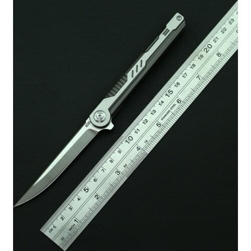 KBTOOL Shadow Flipper Folding Knife M390 Blade Titanium Handle Outdoor Camping Hunting Survival Tactical Pocket Knives EDC Tools