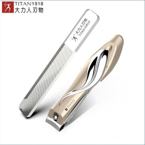 TITAN Nail Trimmer Pedicure Scissor Stainless Steel Anti Splash Fingernail Cutter Manicure Tools Nail Clippers