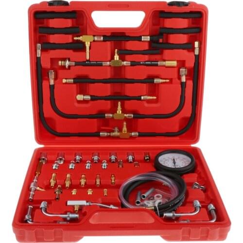 TU-443 Pro Fuel Injection Pressure Tester Gauge 0-140 PSI Fuel Line Fittings