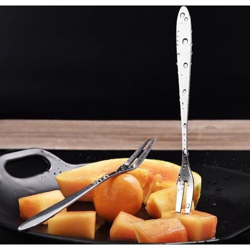 12 Pcs Dessert Forks,5.1 InchStainless Steel Mini Salad Fruit Fork Tasting Forks Cocktail Fork-ABUX