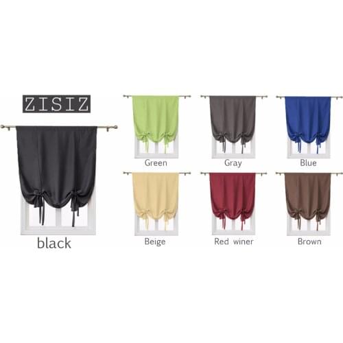 High-precision solid color short roman blinds curtains home decor for kitchen living room the bedroom Multi-color optional