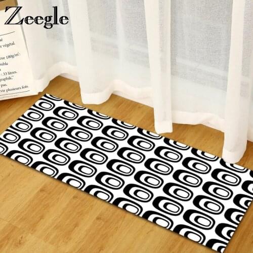 Zeegle Geometric Modern Hallway Rugs Non-slip Bedroom Bedside Mats Absorbent Kitchen Floor Mats Rugs And Carpet For Living room