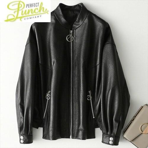 Women 2021 Genuine Jacket Spring Autumn Sheepskin Coat Casual Womens Leather Jackets Vintage Cuero Genuino 1969 KJ4177