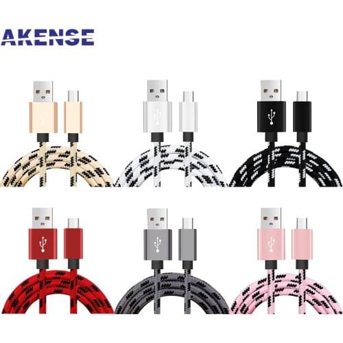10pcs/lot 0.25/1/2/3 M Fabric Micro USB Type USB C 8 Pin Charger Cable Fast Charging Phone Data Adapter for iPhone Samsung Cord