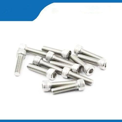 100PCS M3*6/10/12/1416/20/25/30 DIN912 m3 stainless steel hex hexagon socket cap head screw with high quality stainless steel