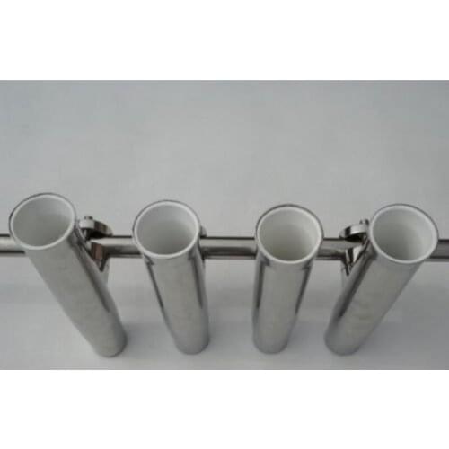 8PCS Stainless Tournament Style Clamp on Fishing Rod Holder for Rails 7/8" to 1"