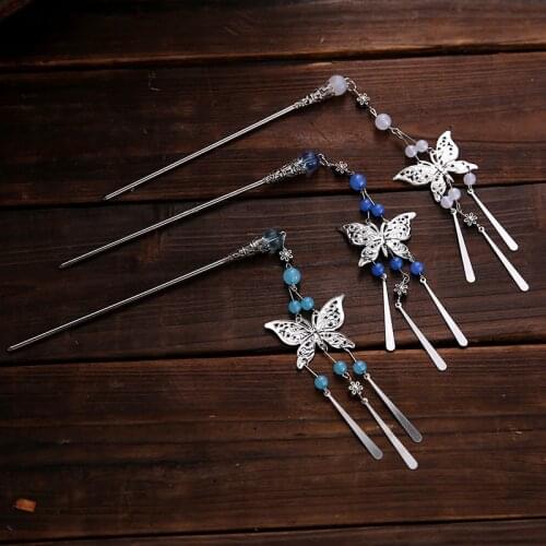 9 colors bridal hair accessories ancient hairpin for woman vintage hairpin princess head flower chinese ancient cosplay