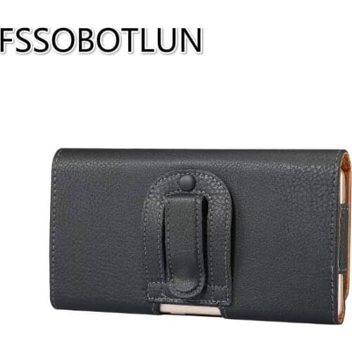 FSSOBOTLUN,5.5-6.0 inch High Quality PU Leather Holster Belt Clip Waist Case Bag For ZTE Blade A6 Max/Nubia N3/Red Magic/V18
