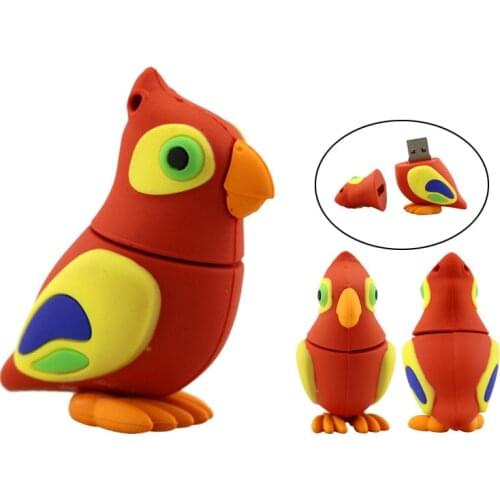 Cle Usb Cute parrot bird pendrive Creative Gift 4GB 8GB 16GB Memory Stick 32GB 64GB Flash Drive 128 256 GB Pen Drive Thumb drive