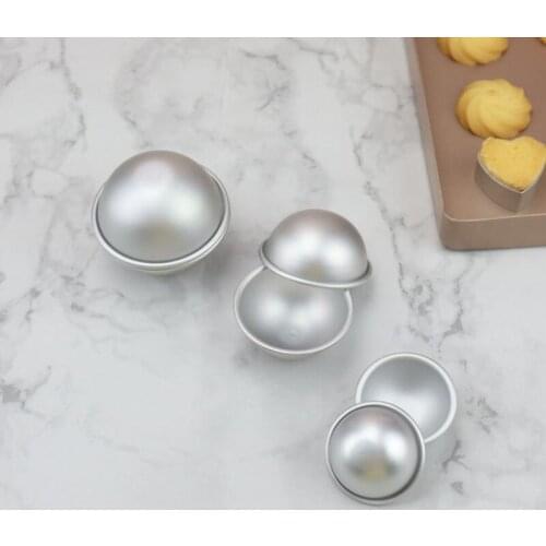 Home Kitchen Tool 3D Aluminium Alloy Cake Mold Own Crafting Handmade Bath Bomb Baking Moulds 3 Sizes LX8617