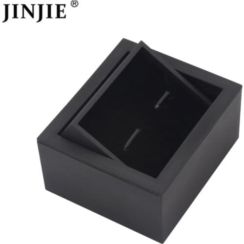Hot Sale 360 Degree Flip Black Fashion Brand Jewelry Cufflinks Necktie Gift Box New High-end Mens Tie clip jewelry Box