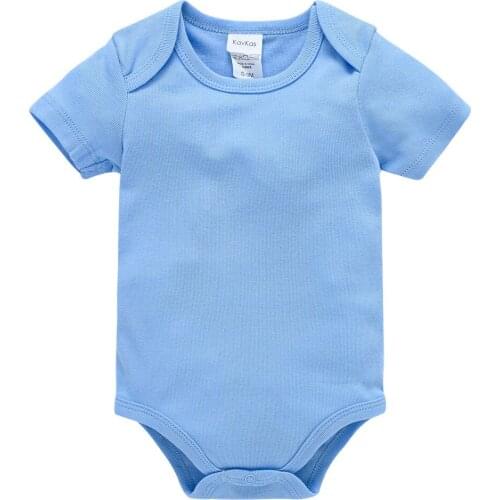2021 Short Sleeve Baby Boy Girls Clothes Summer Soft Cotton Newborn Body Bebe Bodysuit Infant 0-12 months Jumpsuit Outfits